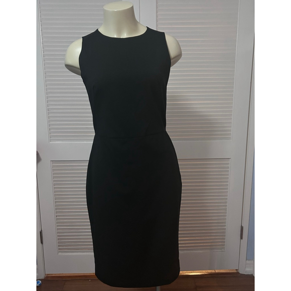 Massimo Dutti Black Sleeveless Sheath Dress Women’s Small Knee Length - Picture 2 of 12